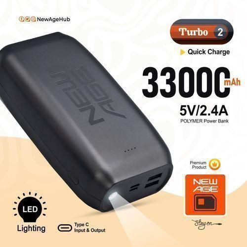 New Age 33000mAh POWER BANK FAST CHARGE TYPE C INPUT & OUTPUT