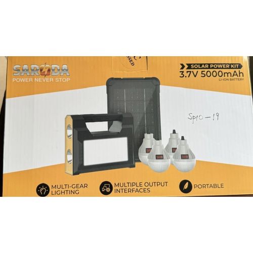 Solar Energy Lighting Kit With Bulbs