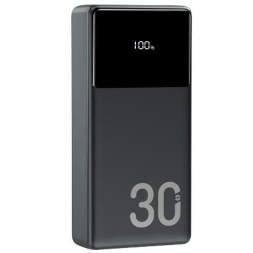 30000mAh Power Bank, 12W, Type C In & Out, Black