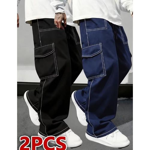 Fluffy Xtra Contrast Pant 2 piece-Blue/Bank