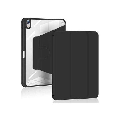 Galaxy A9 Shockproof Clear Back Tablet Case: Magnetic Tri-Fold Smart Stand Cover with Pencil Holder