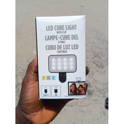 LED Cube Light With Clip