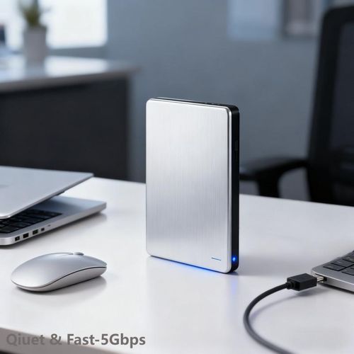 2TB Slim Silver Metal USB3.0 Portable Hard Drive Office Travel Storage
