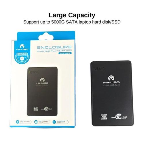 Mikuso USB 3.0 High Speed 5Gbps 2.5" SATA HDD Enclosure Hard Drive External Case Cover - ECS-022
