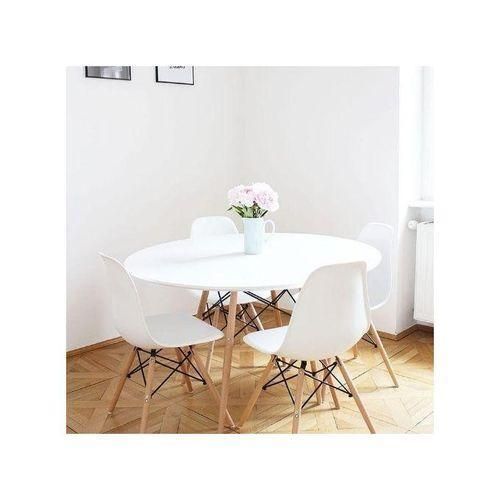 Modern Dining Round Table With 4 Sitting Chairs