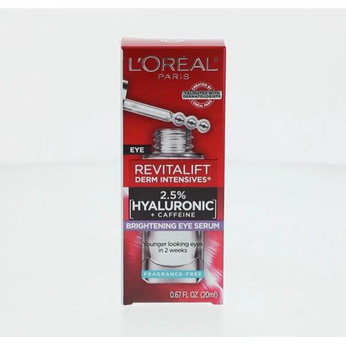 L'Oréal Paris Revitalift Derm Intensives 2.5% Hyaluronic Acid + Caffeine Brightening Eye Serum