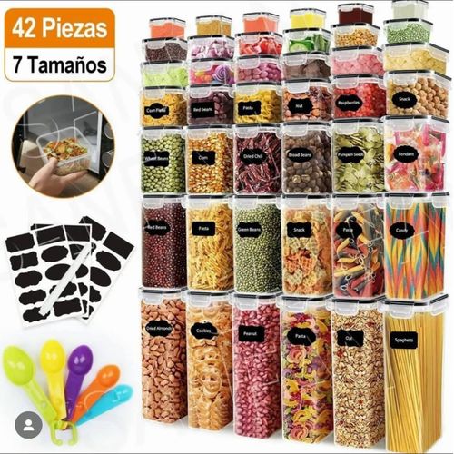 42 In 1 Airtight Cereal Containers- Spaghetti Grain Storage