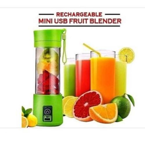 6 Blades USB Rechargeable Fruit Juicer With Double Cups