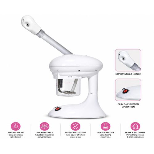 Facial Steamer Machine – 360° Rotatable Nozzle, Large Capacity, One-Button Operation