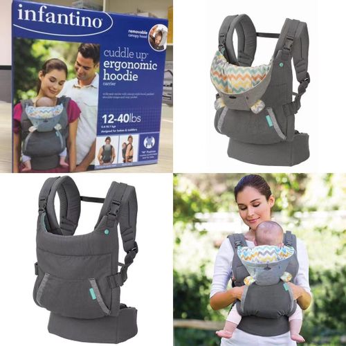 Cuddle up ergonomic hooded baby carrier