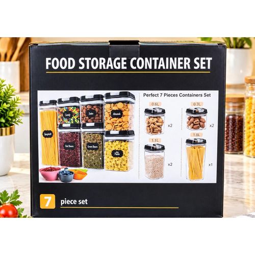 Airtight Cereal Food Containers- Snack & Spaghetti Storage Set