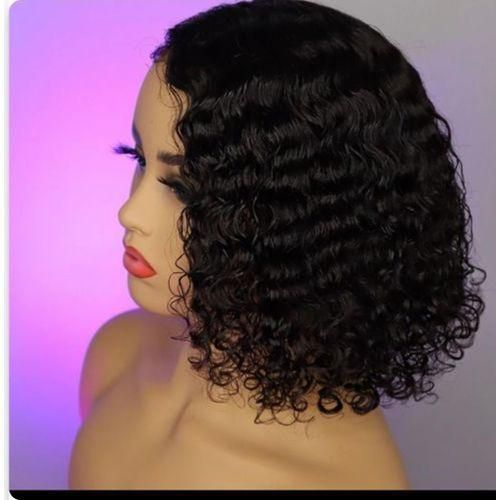 Short Deep Curl Wig With 4x4 Closure- 8