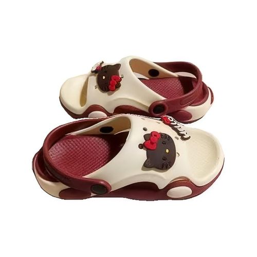 Children's beach sandals, outdoor non-slip, open-toe, casual slippers-red