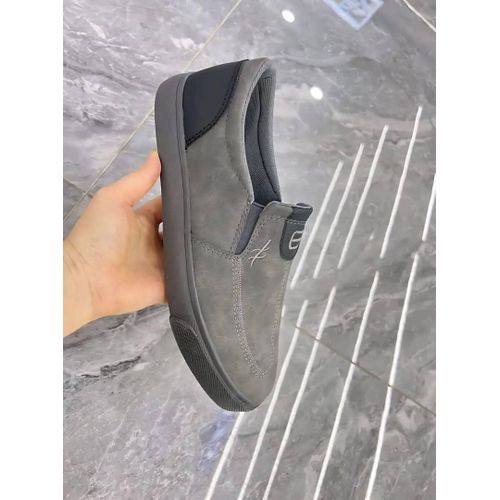 Grey Executive Men's Casual Sneakers.