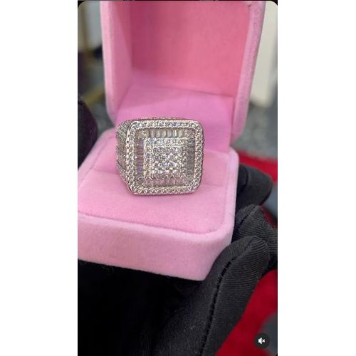 Super Solid Iced Studded Rugged Unisex Ring For Unique Men