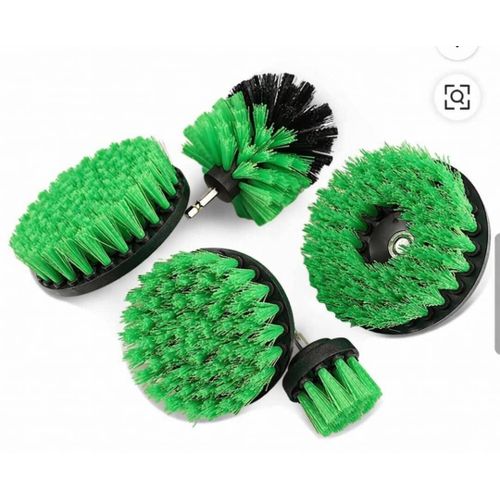 Green drill brush