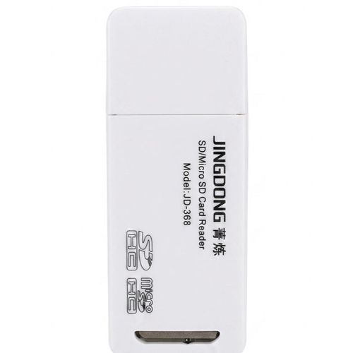 Universal USB 2.0 SD & Micro SD Card Reader, High-Speed Dual-Slot Flash Memory Card Adapter for TF, SD, SDHC, Micro SDHC, Desktop, PC, Laptop