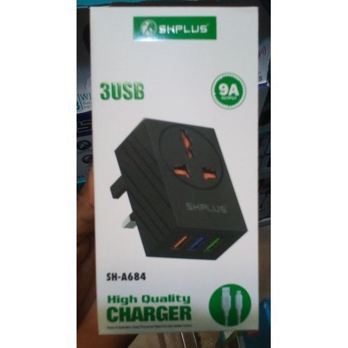 Fast Charger With 3 USB PORT 9A And Plug Adaptor