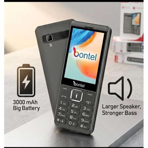 T528 Plus, 3000mAh Big Battery,FM Radio,Loud Speaker, Black
