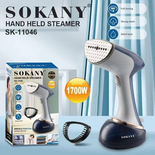 Sokany Handheld Garment Steamer SK-11046 – 1700W Power, 360° Full Ironing, Strong Steam Output, 360ml Water Tank, Portable Design