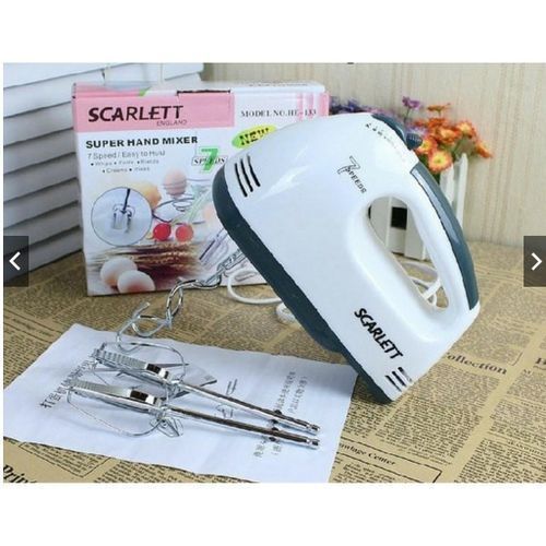 7 Speed Kitchen Dough Egg Cake Beater Hook Hand Mixer