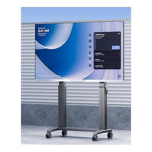 Heavy Duty Height Adjustable Motorized TV Cart 75"-120