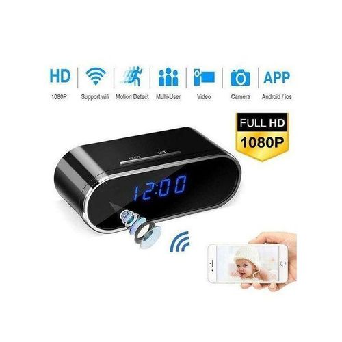 Mini WiFi Digital Clock Hidden Camera