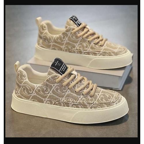 Men Summer 2024 New Niche Low-top Printed Sneaker Men's Trendy Shoes Thick-soled