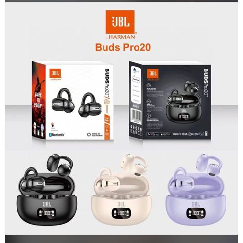 Buds Pro 20 Clip On Ear SMART PURE BASS SOUND Wireless Latest Original Premium Pure Bass Wireless Clip Headphones, Pro-Level gaming/sport Transparency Mode, Personalized Premium Headset EàrBuds Wireless Headphone Headset Earphone