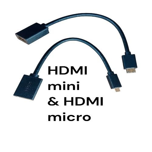 Mini and micro HDMI to HDMI Adapter
