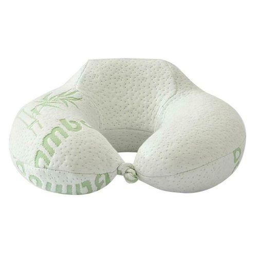 Neck Pillow for Airplane Travel Bamboo Fiber Memory Foam UShaped Pillow for Adults TravelDefault NO5245