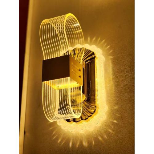 Flashy LED acrylic interior wall bracket light