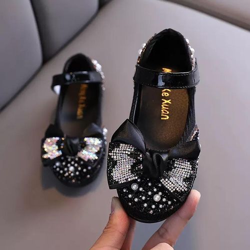 Girls Glitters Flat Dress Shoes – Stylish Comfortable Party Footwear for Kids