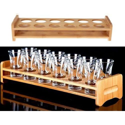 12 Tequila Shot Glass And 12 Holes Tequila Glass Rack