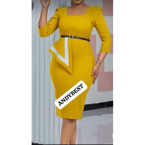 Gorgeous Office Gown For Ladies (without Belt)