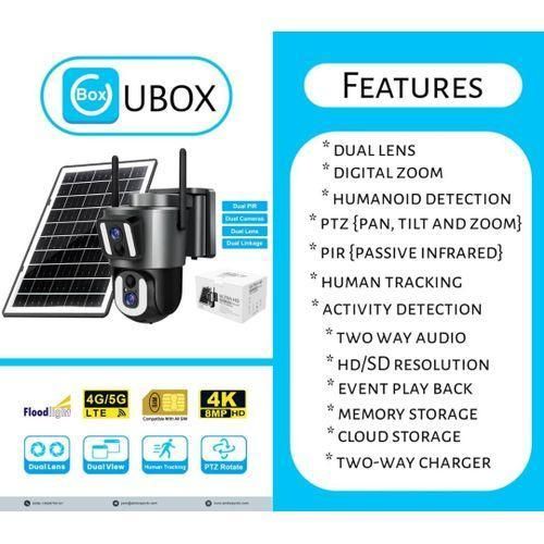 SUPER QUALITY DUAL LENS SOLAR-POWERED CCTV CAMERA FULL COLORVU NIGHT VISION+free sim