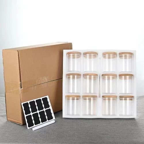 12 In 1 Spice Jars With Bamboo Lid Container Organizer