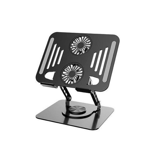 360 Rotating Laptop Stand with Cooling Fan Adjustable Notebook Holder for MacBook Laptop