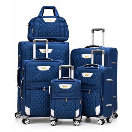 6 SET Family Travel Luggage - BLUE