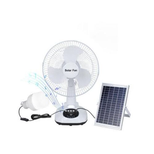 12 Solar Rechargeable Table Fan + panel
