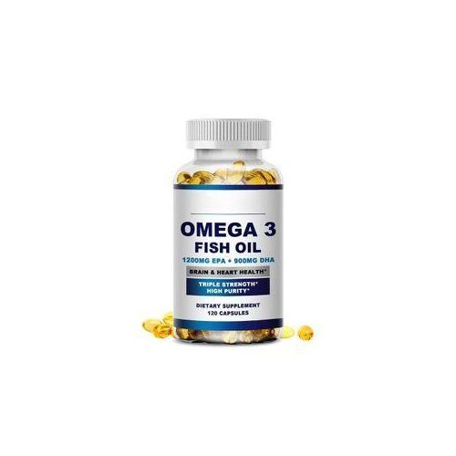 Triple Strength Omega 3 Fish Oil 1200mg EPA + 900mg DHA – Brain, Heart & Joint Support – High Purity Omega-3 Supplement (120 Softgel Capsules)