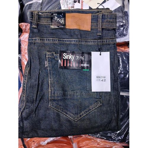 Original men's cropped shorts straight leg jeans - black grey - black grey