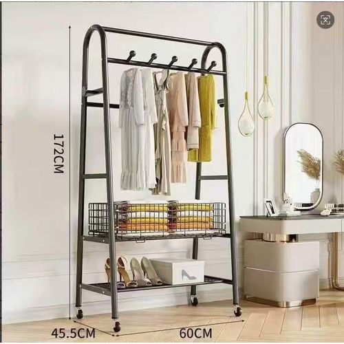 Double-pole Clothes Rack Household Clothes Rails- Hanger