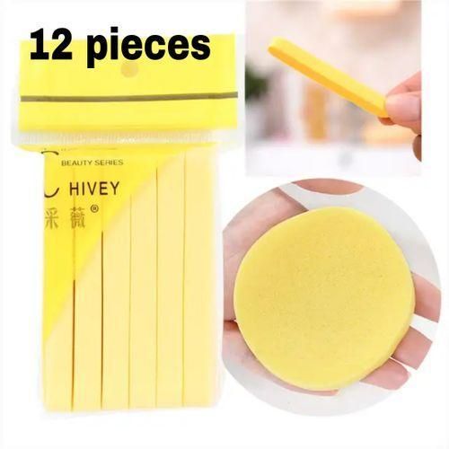 Cellulose Compressed Facial Cleansing Sponge X12 Pieces