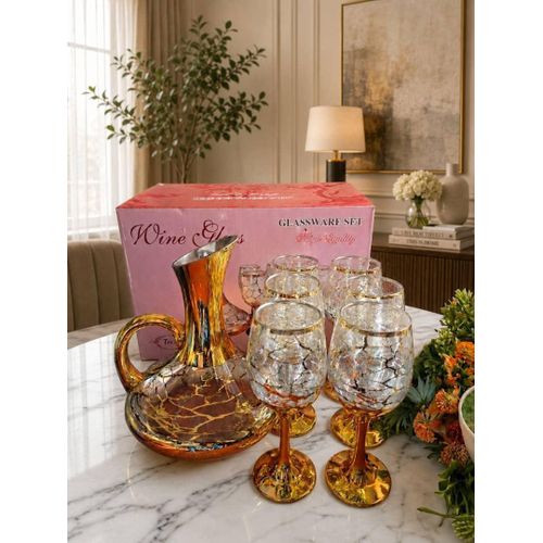 7in1 Jug and Tea Cup Set- Glass
