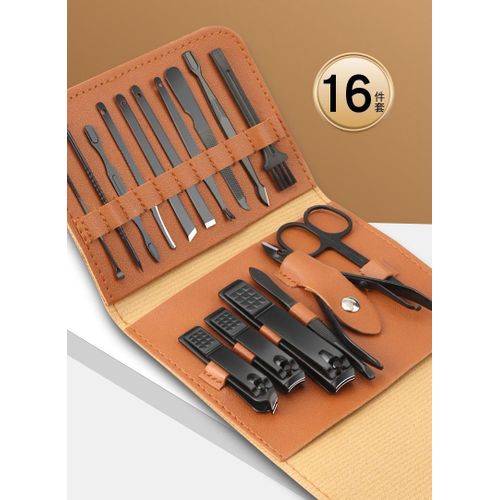 16PCS PROFESSIONAL FULL SET NAIL CLIPPERS CUTER TRIMMER & EAR PICK