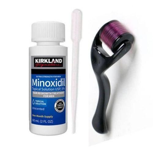 Kirkland Signature Minoxidil 5% Hair & Beard Growth With Applicator Dermaroller Tool