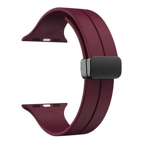 38/40/41/42 Mm - Magnetic Buckle Strap Band For Iwatch Series SE/4/5/6/7/8/9/10/11 - OxBlood