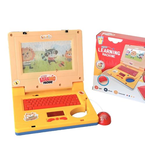 Kids Educational Learning Laptop, Fun Study Toy with Mouse, Early Education Computer for Toddlers