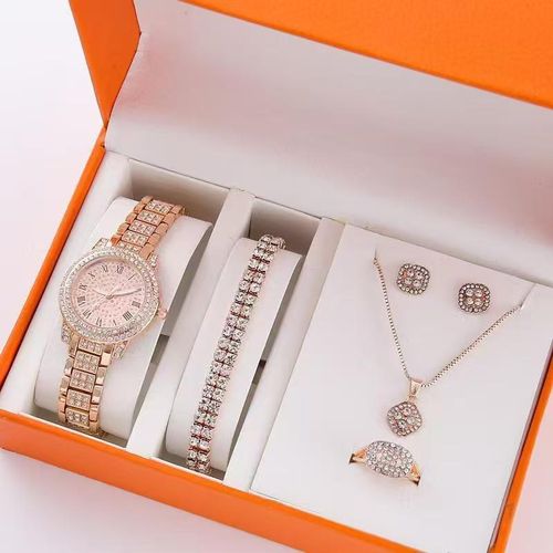 New model for 2026 Ladies Dating Set Gift Simple Watch Bracelet 5-piece Set